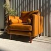 Sofa đơn LUCA Armchair bọc da phong cách Ý italia