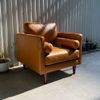 Sofa đơn LUCA Armchair bọc da phong cách Ý italia