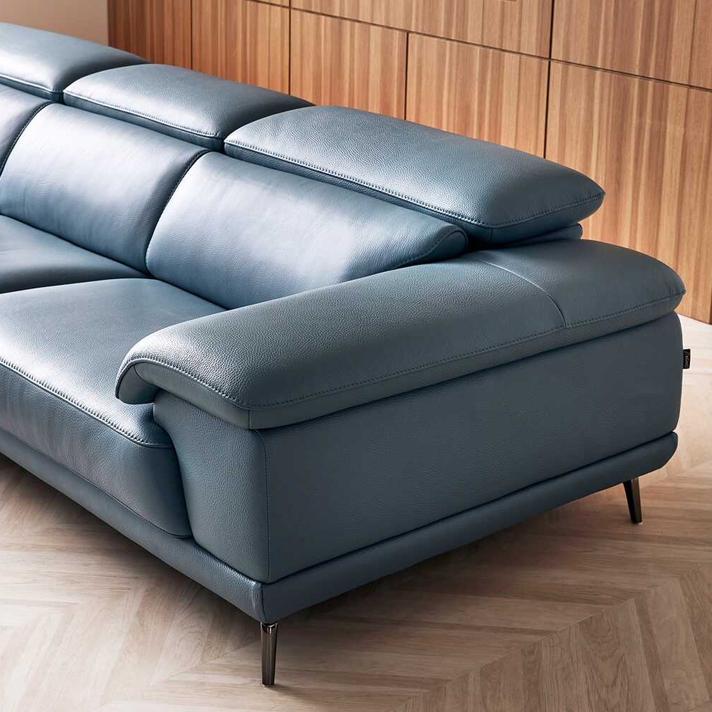 Sofa Góc Da 3 Chỗ Tựa Gật Gù