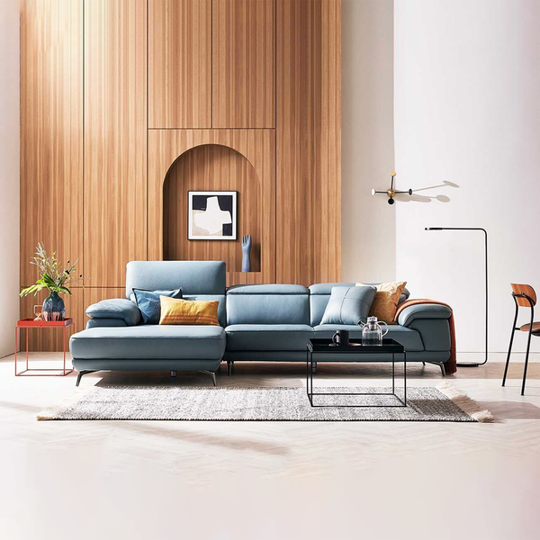 Sofa Góc Da 3 Chỗ Tựa Gật Gù