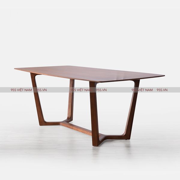 Bàn ăn Concorde mặt gỗ chân W đẹp hiện đại