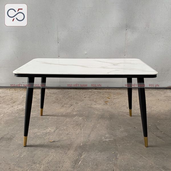 Bàn ăn mặt đá chân sắt sơn tĩnh điện đẹp