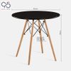 Bàn tròn Eames 80cm 4 chân gỗ đan