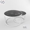 Bàn trà đôi mặt đá tròn