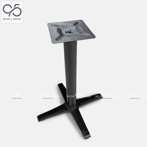 Chân bàn cafe trụ sắt đế gang chữ thập - CB4