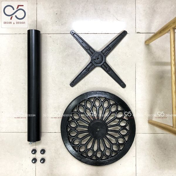 Chân bàn cafe gang đúc đế lá hoa cúc - CB6A