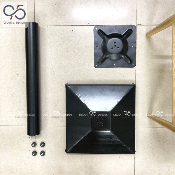 Chân bàn cafe trụ sắt đế vuông - CB3