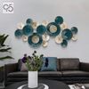 Decor treo tường Tranh sắt lá sen xanh