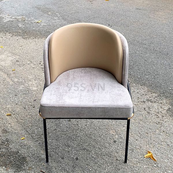 Ghế ăn cafe Minotti 2 lưng bọc đệm da