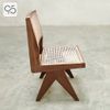 Ghế ăn cafe không tay gỗ mây V leg PIERRE JEANNERET nâu walnut