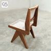 Ghế ăn cafe không tay gỗ mây V leg PIERRE JEANNERET nâu walnut