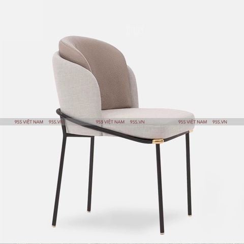 Ghế ăn cafe Minotti 2 lưng bọc đệm da