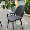 Ghế ăn cafe Nordic bọc da chân sắt