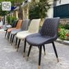 Ghế ăn ghế cafe LOFT bọc da chân sắt bọc đồng