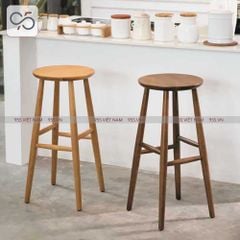 Ghế quầy bar gỗ mặt tròn Round