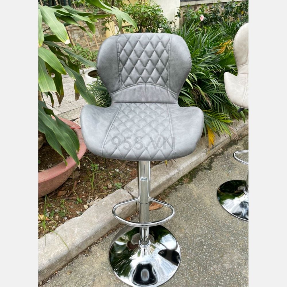 Ghế Quầy Bar Nâng Hạ Nệm Da Trám