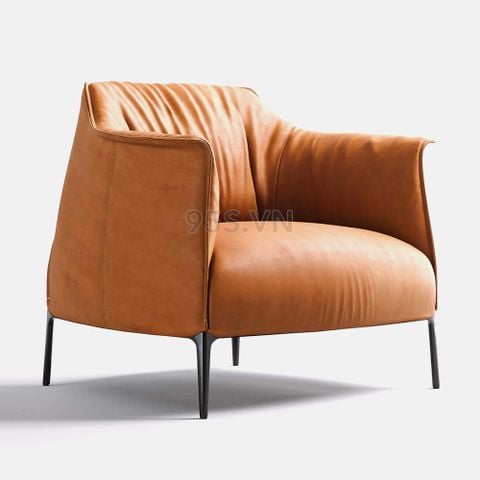 Ghế sofa đơn da nhăn Archibald Minotti phong cách Italia Ý