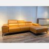 Ghế Sofa Góc L Bọc Da Tựa Gật Gù Phong Cách Ý