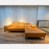 Ghế Sofa Góc L Bọc Da Tựa Gật Gù Phong Cách Ý