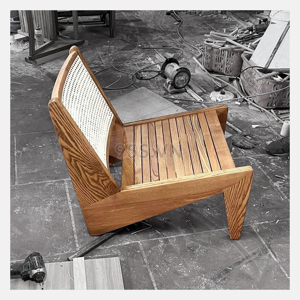 Ghế Đọc Sách Gỗ Mây Lưng Ngả Kangaroo