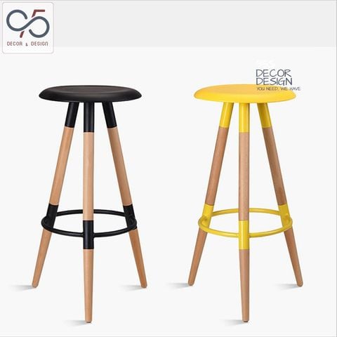 Ghế quầy bar cafe Eames tròn 3 chân