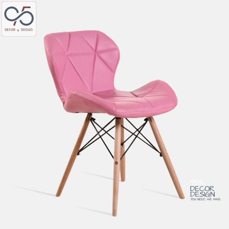 Ghế ăn ghế cafe Eames bọc da cánh bướm chân gỗ