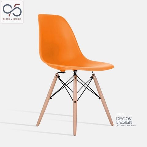 Ghế ăn ghế cafe Eames màu sắc chân gỗ DSW