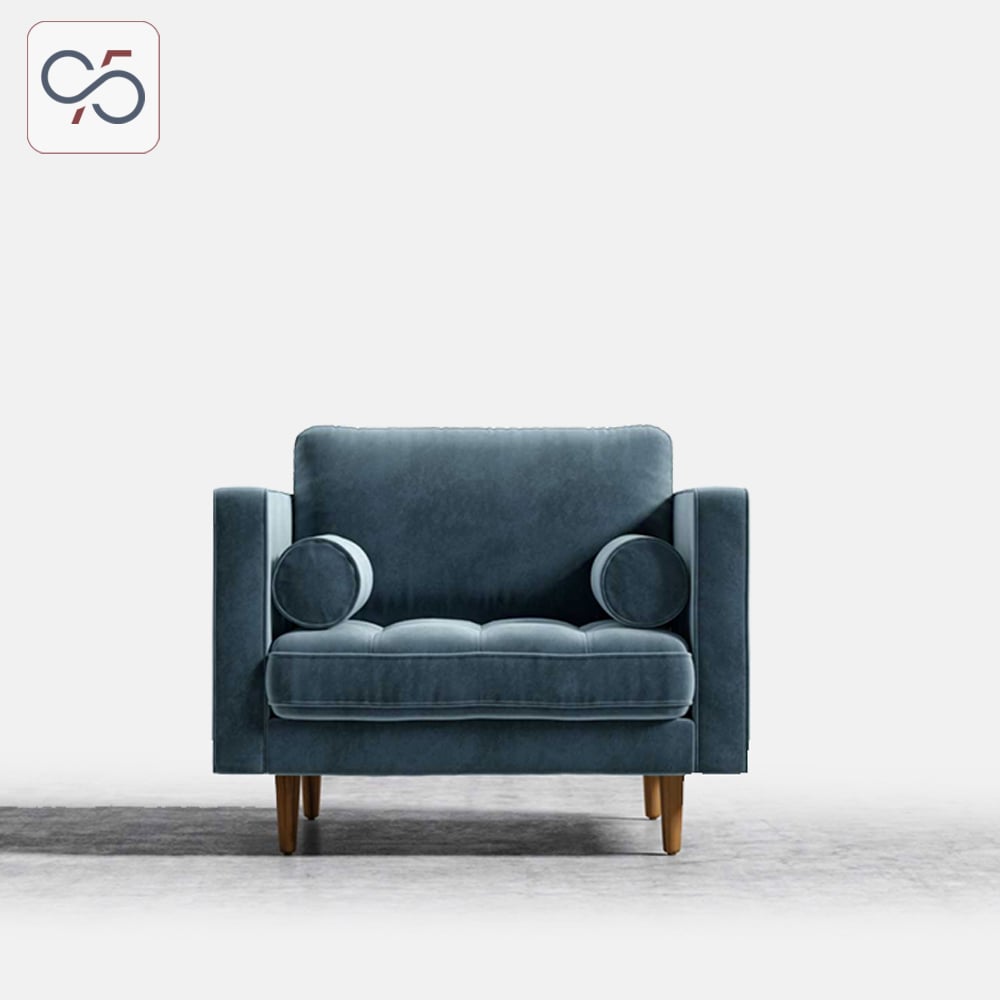 Sofa đơn LUCA Armchair bọc vải nỉ phong cách Ý italia