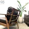 Yoshino armchair - Sofa gỗ đơn nệm ngồi bọc da