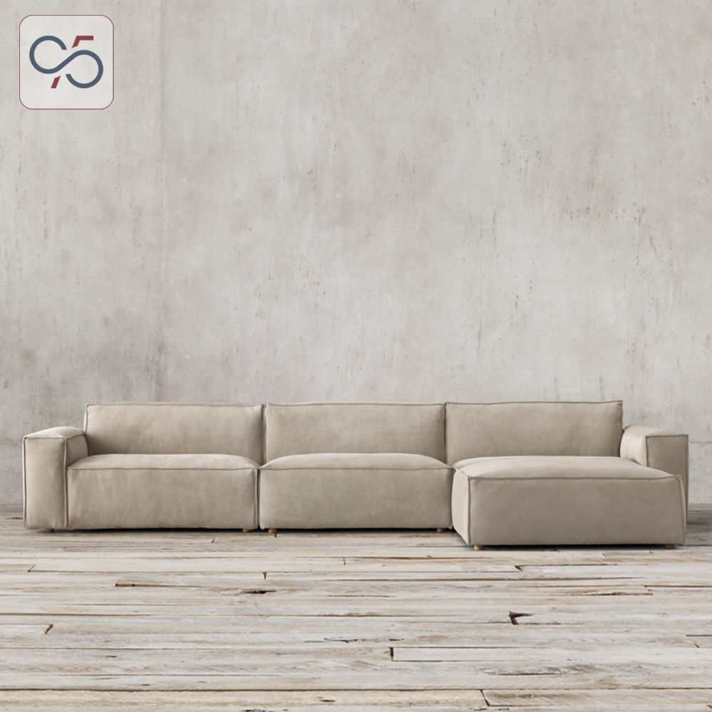 Sofa góc COMO MODULAR vải nỉ phong cách Ý italia