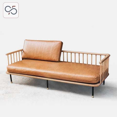 KALMAR Sofa rustic gỗ nan lưng