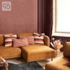 Sofa Modular AVOCA bọc nỉ màu cam chân sắt