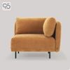 Sofa Modular AVOCA bọc nỉ màu cam chân sắt