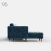 Sofa LUCA góc chữ L bọc vải nỉ phong cách Ý italia