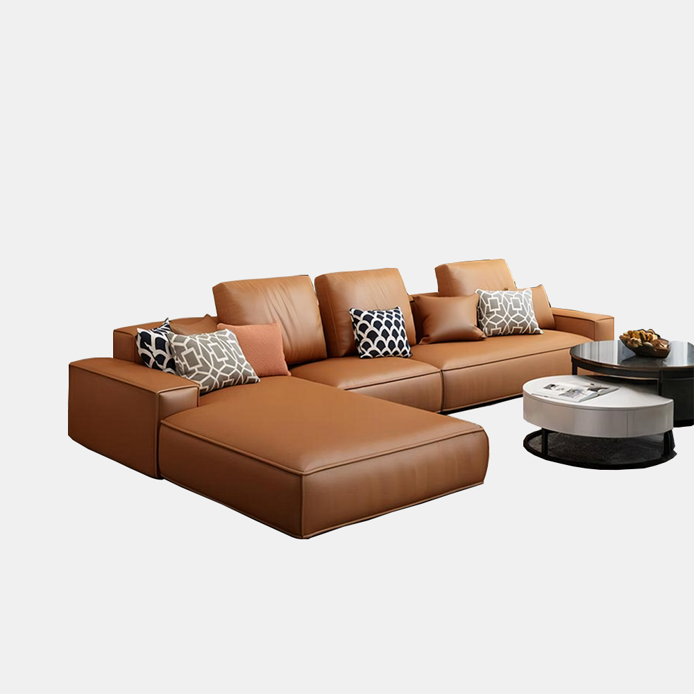 Sofa Góc Da 3 Chỗ Hiện Đại