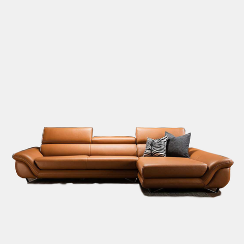 Sofa Góc Da 3 Chỗ Tựa Gật Gù