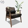 Yoshino armchair - Sofa gỗ đơn nệm ngồi bọc da