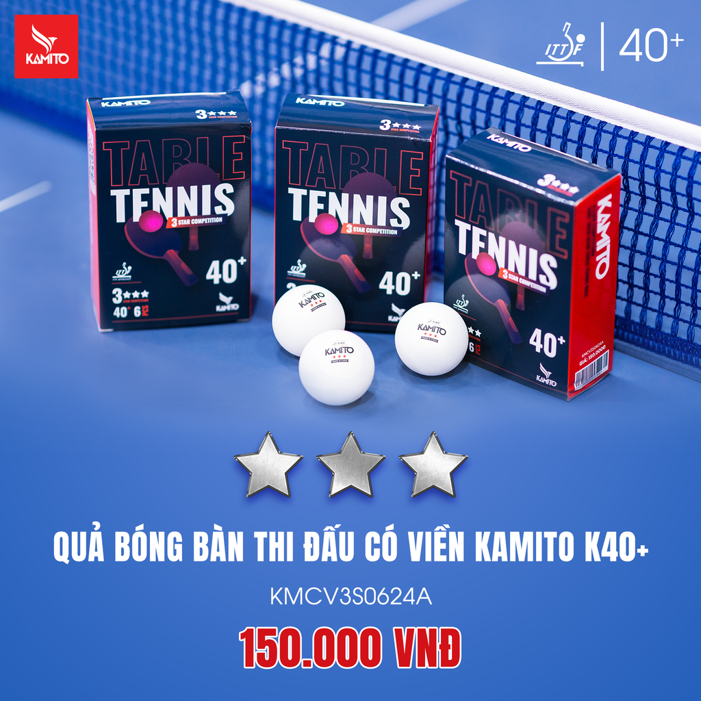 
                    
                    Quả bóng bàn thi đấu có viền Kamito K40+
                    
                    