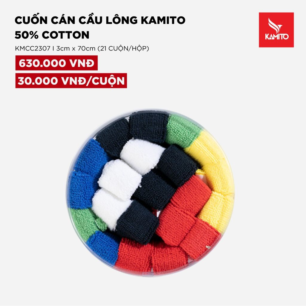 
                    
                    CUỐN CÁN CẦU LÔNG KAMITO 50% COTTON
                    
                    
