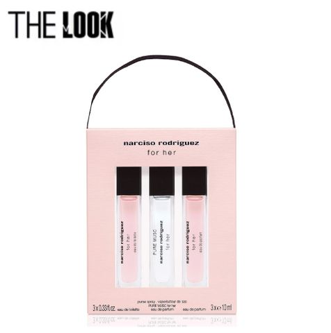 SET NƯỚC HOA DẠNG ỐNG XỊT NARCISO RODRIGUEZ FOR HER 3PCS X 10ML (EDP – EDT – PURE MUSC)