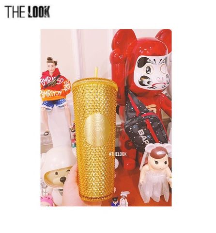 LY STARBUCKS GOLD SHINNING DIAMOND