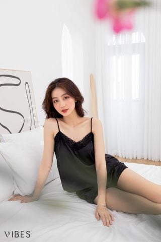 Đồ bộ 2 dây lụa trơn Jade Straps Set