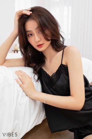 Đồ bộ 2 dây lụa trơn Jade Straps Set