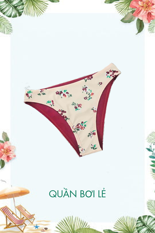 Quần bơi lẻ Panties Floral Pale