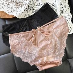 Quần lót su lạnh phối ren cutout P036