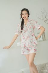 Pijama ngắn Lụa gấm Kara Py Set