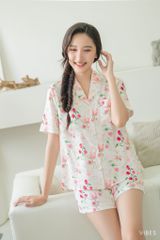 Pijama ngắn Lụa gấm Kara Py Set