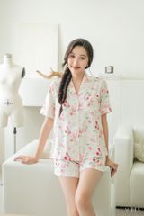 Pijama ngắn Lụa gấm Kara Py Set
