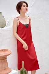 Váy ngủ lụa trơn Candy Silk Strap Dress