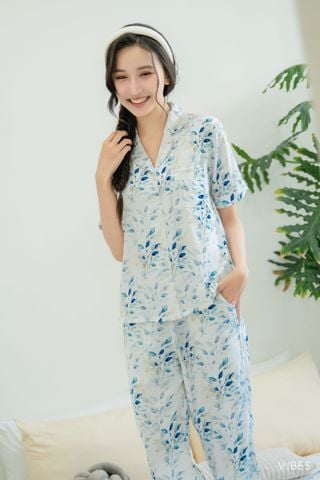 Pijama dài Lụa gấm Lucie Long Py Set